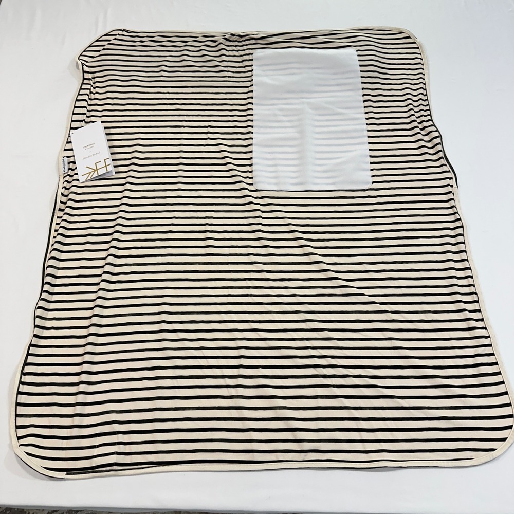 Freshly‎ Picked Swaddle & Snuggle Baby 0-3M Cream Striped Band Minimalist